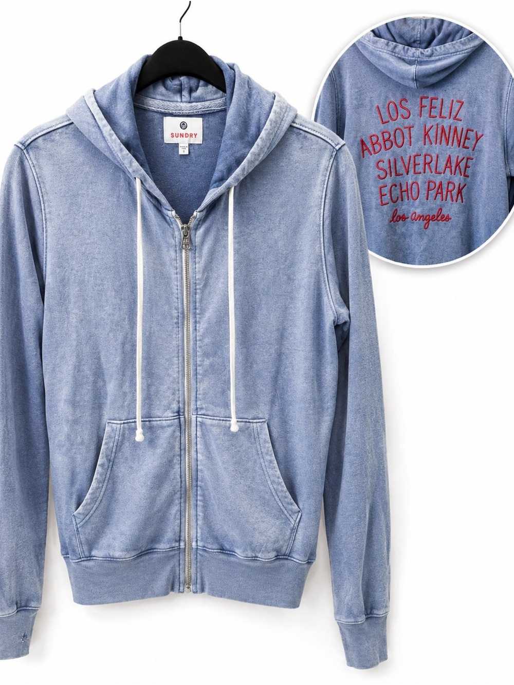 Sundry Los Angeles Embroidered Zip-Up Hoodie Size 1 / Small